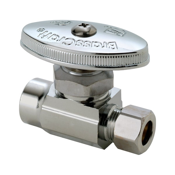 Brasscraft BrassCraft 1/2 in. Sweat outlets X 3/8 in. Compression Brass Straight Stop Valve R14X CD - main